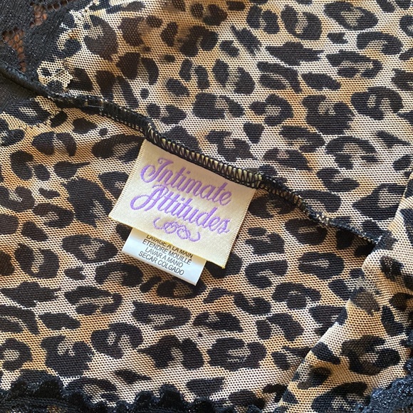 Sheer Leopard Print Top - Picture 2 of 5